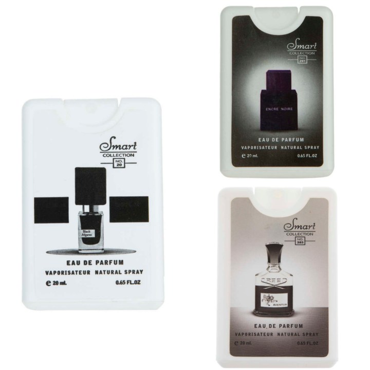 عطر جیبی مردانه اسمارت کالکشن مدل اونتوس لالیک بلک افغان حجم 20 میلی لیتر بسته 3 عددی
